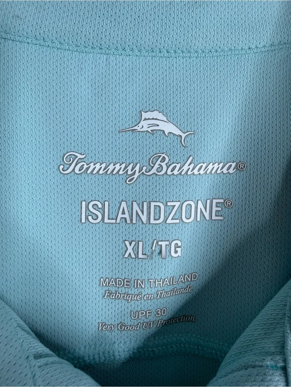 Tommy Bahama Men's XL Islandzone Polo Shirt Aqua Short Sleeves Resort Golf